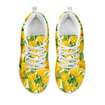 Yellow Spring Tulip Pattern Print White Sneakers