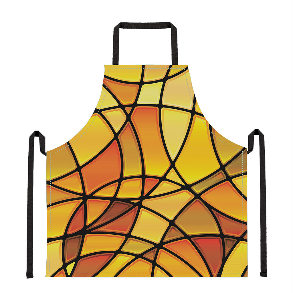 Yellow Stained Glass Mosaic Print Apron