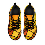 Yellow Stained Glass Mosaic Print Black Sneakers