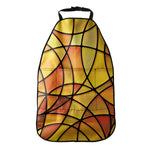 Yellow Stained Glass Mosaic Print Car Seat Organizers
