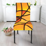 Yellow Stained Glass Mosaic Print Dining Chair Slipcover