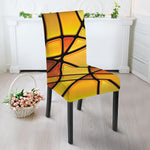 Yellow Stained Glass Mosaic Print Dining Chair Slipcover