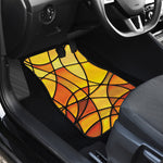 Yellow Stained Glass Mosaic Print Front Car Floor Mats