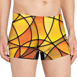 Yellow Stained Glass Mosaic Print Men's Boxer Briefs
