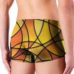 Yellow Stained Glass Mosaic Print Men's Boxer Briefs