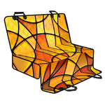 Yellow Stained Glass Mosaic Print Pet Car Back Seat Cover