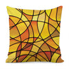 Yellow Stained Glass Mosaic Print Pillow Cover