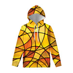 Yellow Stained Glass Mosaic Print Pullover Hoodie