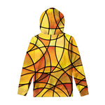 Yellow Stained Glass Mosaic Print Pullover Hoodie