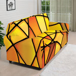 Yellow Stained Glass Mosaic Print Sofa Cover