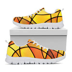 Yellow Stained Glass Mosaic Print White Sneakers