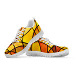 Yellow Stained Glass Mosaic Print White Sneakers