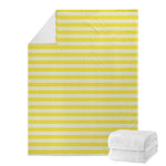 Yellow Striped Pattern Print Blanket