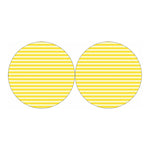 Yellow Striped Pattern Print Car Coasters