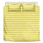 Yellow Striped Pattern Print Duvet Cover Bedding Set