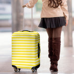 Yellow Striped Pattern Print Luggage Cover