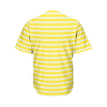 Yellow Striped Pattern Print Men's Baseball Jersey