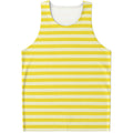 Yellow Striped Pattern Print Men's Tank Top