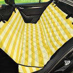 Yellow Striped Pattern Print Pet Car Back Seat Cover