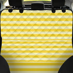 Yellow Striped Pattern Print Pet Car Back Seat Cover