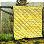 Yellow Striped Pattern Print Quilt