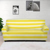 Yellow Striped Pattern Print Sofa Cover