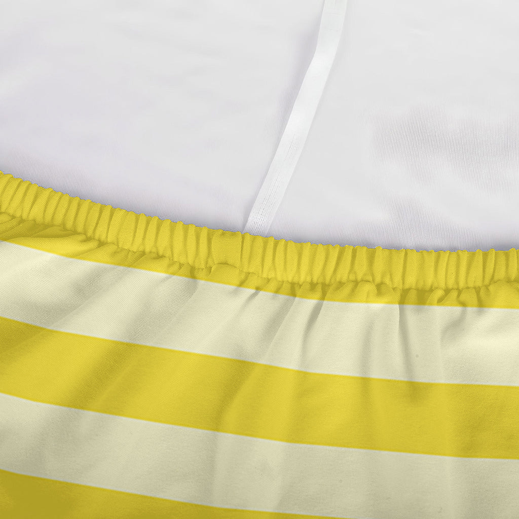 Yellow Striped Pattern Print Sofa Cover