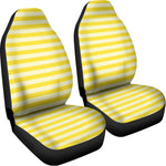 Yellow Striped Pattern Print Universal Fit Car Seat Covers