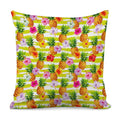 Yellow Striped Pineapple Pattern Print Pillow Cover