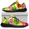 Yellow Striped Pineapple Pattern Print Sport Shoes GearFrost