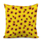 Yellow Sunflower Pattern Print Pillow Cover