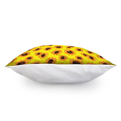 Yellow Sunflower Pattern Print Pillow Cover