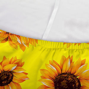 Yellow Sunflower Pattern Print Sofa Cover