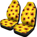 Yellow Sunflower Pattern Print Universal Fit Car Seat Covers