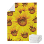 Yellow Sunflower Print Blanket