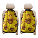 Yellow Sunflower Print Car Seat Organizers