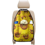 Yellow Sunflower Print Car Seat Organizers