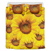 Yellow Sunflower Print Duvet Cover Bedding Set