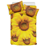 Yellow Sunflower Print Duvet Cover Bedding Set