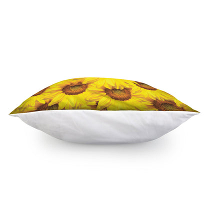 Yellow Sunflower Print Pillow Cover
