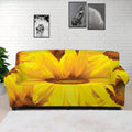 Yellow Sunflower Print Sofa Cover