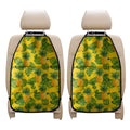 Yellow Tropical Pineapple Pattern Print Car Seat Organizers