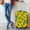 Yellow Tropical Pineapple Pattern Print Luggage Cover