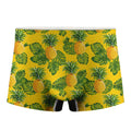 Yellow Tropical Pineapple Pattern Print Men's Boxer Briefs