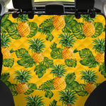 Yellow Tropical Pineapple Pattern Print Pet Car Back Seat Cover