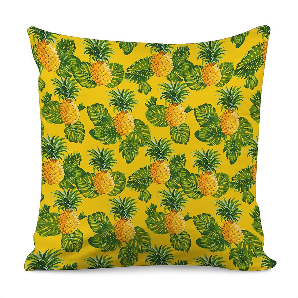 Yellow Tropical Pineapple Pattern Print Pillow Cover