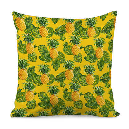 Yellow Tropical Pineapple Pattern Print Pillow Cover