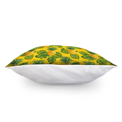 Yellow Tropical Pineapple Pattern Print Pillow Cover