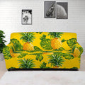 Yellow Tropical Pineapple Pattern Print Sofa Cover
