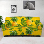 Yellow Tropical Pineapple Pattern Print Sofa Cover